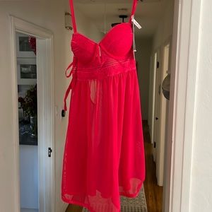 Daisy Fuentes Intimates Red Babydoll set
